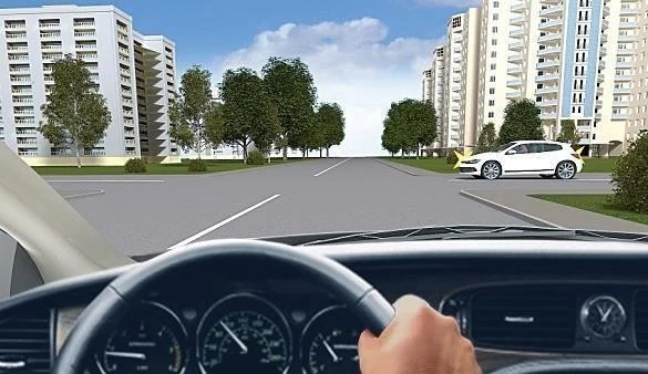 Ілюстрація до питання: Ви проїдете дане перехрестя: