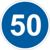 Знак 4.12 Обмеження мінімальної швидкості
