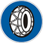 Знак 4.21 Рух із застосуванням ланцюгів проти ковзання