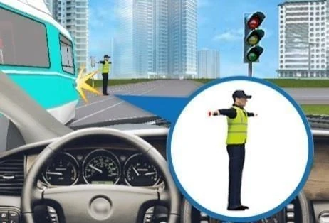 Ілюстрація до питання: Чи дозволено Вам рух у даній ситуації?