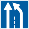 Знак 5.21.1 Кінець додаткової смуги руху
