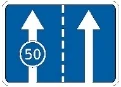 Знак 5.25 Мінімальна швидкість на смузі руху