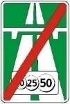 Знак 5.82.2 Кінець платної дороги